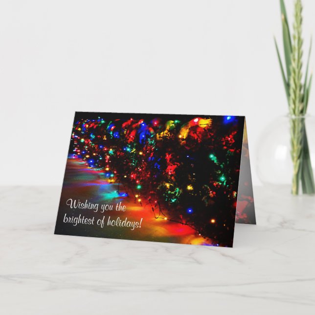 Cartão De Festividades Luzes de Natal (Frente)