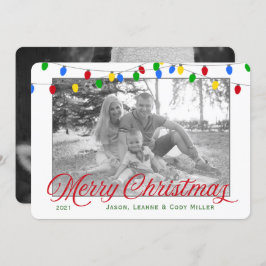 Cartão De Festividades Luzes de Natal de Férias Modernas | 2 Foto