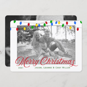 Cartão De Festividades Luzes de Natal de Férias Modernas 2 Foto