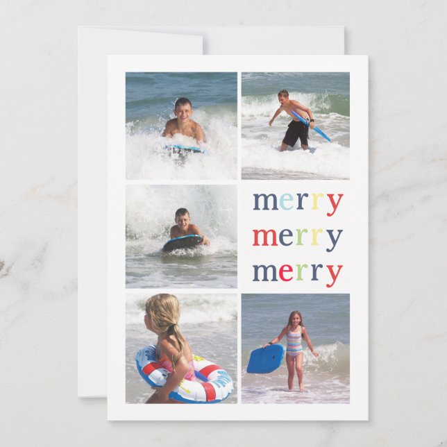 Cartão De Festividades Luzes de Natal MultiCartão com fotos Duplo (Frente)