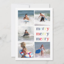 Luzes de Natal MultiCartão com fotos Duplo