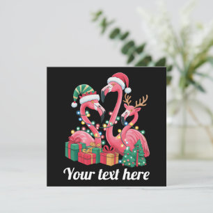 Cartão De Festividades Luzes de Natal Personalizadas de Palmeira de Flami