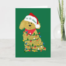 Luzes de Natal personalizadas Goldendoodle
