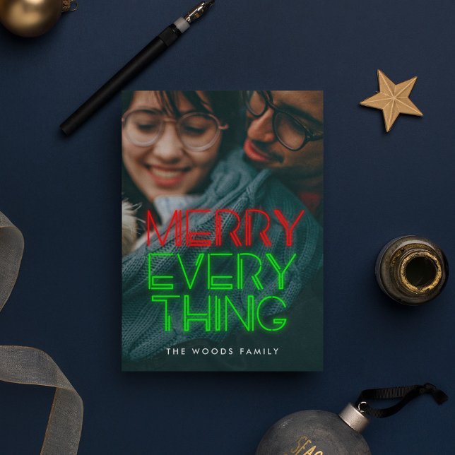 Cartão De Festividades Luzes de neon retrorreflectoras dos anos 80 Feliz  (Criador carregado)