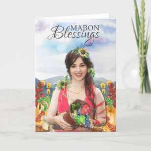 Cartão De Festividades Mabon Blessings Autumn Equinox Wiccan Harvest