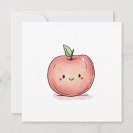 Cartão De Festividades Maçã de Chibi de Cana-d-Água