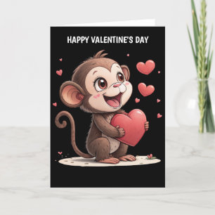 Cartão De Festividades Macaco do dia dos namorados