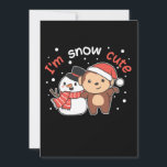 Cartão De Festividades Macaco Eu Te Amo Neve Muito Snowman Pun<br><div class="desc">Macaco bonito com boneco de neve. Adoro-te muito a neve. Um trocadilho de neve para o inverno e o Natal. Uma saudação calorosa na época fria para os feriados. Macaco de Natal com boneco de neve.</div>
