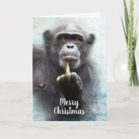 Macaco Travesso e Engraçado Dedo do Meio Natal