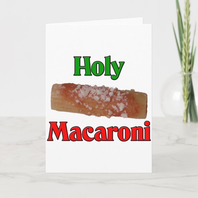 Cartão De Festividades Macarrão santamente (Frente)