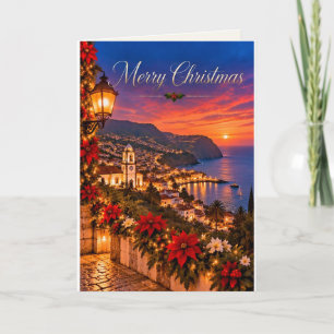 Cartão De Festividades Madeira Portugal Feliz Natal