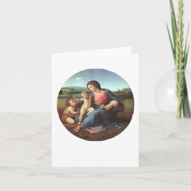 Cartão De Festividades Madonna alba - Raphael 1508 (Frente)