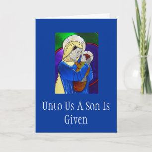 Cartão De Festividades Madonna and Child Christmas Card