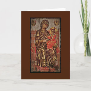 Cartão De Festividades Madonna and Child Icon