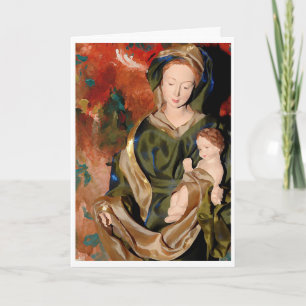 Cartão De Festividades Madonna & baby Jesus