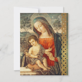 Cartão De Festividades Madonna Child Classic Art Natal Religioso