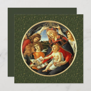 Cartão De Festividades Madonna de Botticelli. Cartas de Natal Religiosas