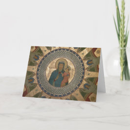 Cartão De Festividades Madonna e Natal infantil