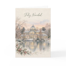 Madrid Palacio de Cristal Aquarela Natal