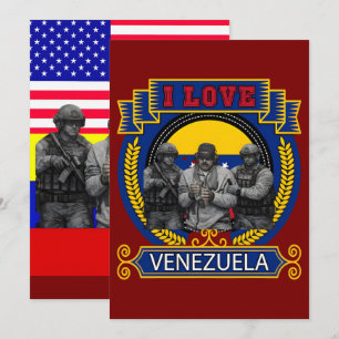 Cartão De Festividades Maduro Capturado ao Vivo em Operação Cômica dos EU