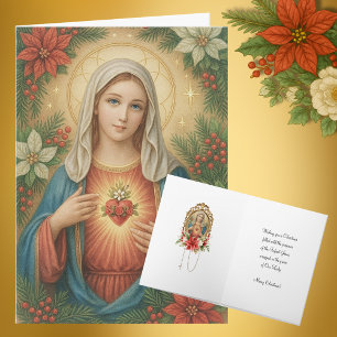 Cartão De Festividades Mãe Abençoada Maria Natal Católico Religioso