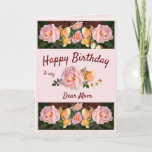 Cartão De Festividades Mãe de Aniversário de Rosas Rosa Personalizadas<br><div class="desc">Este cartão foi criado para a querida irmã do designer.
Os rosas que apareceram no cartão cresceram em um rosa ocupado,  dado como presente à designer pela irmã,  então este cartão é muito especial!
Personalize-o para fazer um cartão maravilhoso para sua própria irmã ou irmã cristã no Senhor.</div>