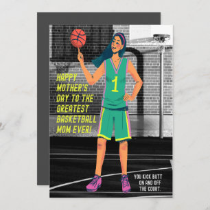 CARTÃO DE FESTIVIDADES MÃE DE BASQUETE MAIOR DE TODOS OS TEMPOS