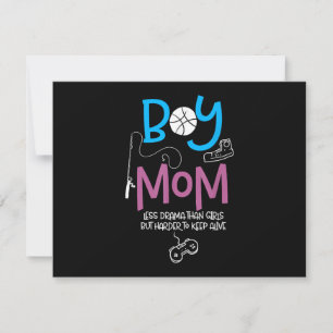 Cartão De Festividades Mãe Engraçada de Meninos Mãe Orgulhosa Feliz Dia d