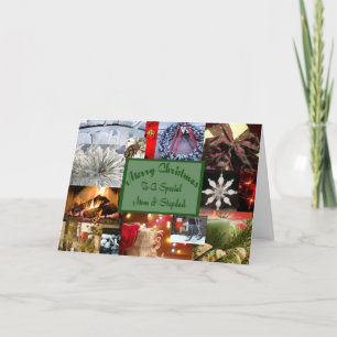 Cartão De Festividades Mãe especial e padrasto Natal