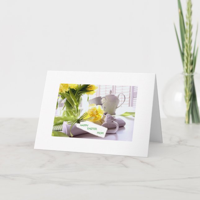 Cartão De Festividades MÃE felz pascoa DA SUA FAMÍLIA (Frente)