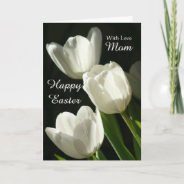 Cartão De Festividades Mãe / Felz pascoa - Tulipas Brancas