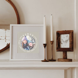 Cartão De Festividades Mãe Filha Personalizável Taupe Feliz Natal