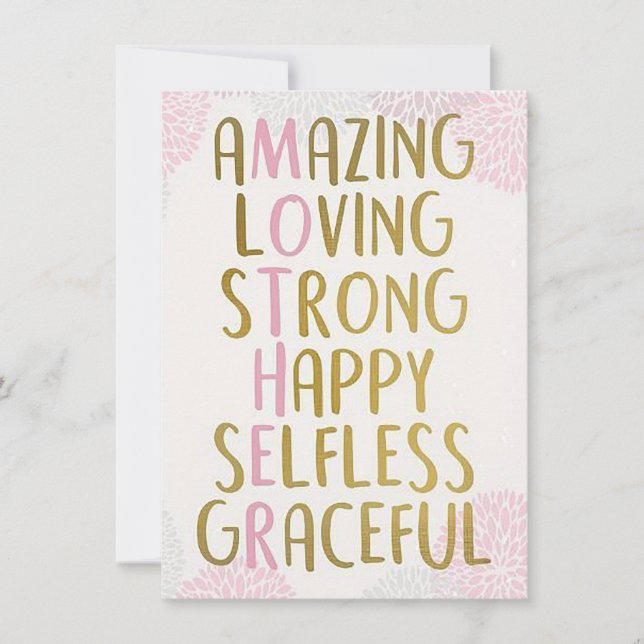 Cartão De Festividades Mãe Incrível (Frente)