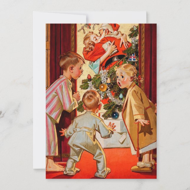 Cartão De Festividades Mãe Kisses Papai Noel (Frente)