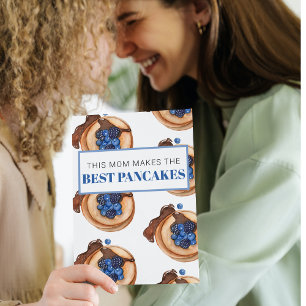 Cartão De Festividades Mãe moderna faz o melhor presente de panquecas