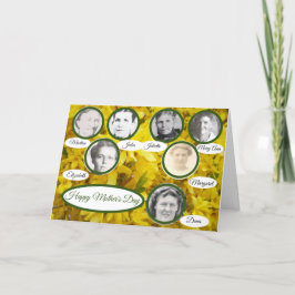 Cartão De Festividades Mães no Dia de as mães da Forsythia Amarela Famili