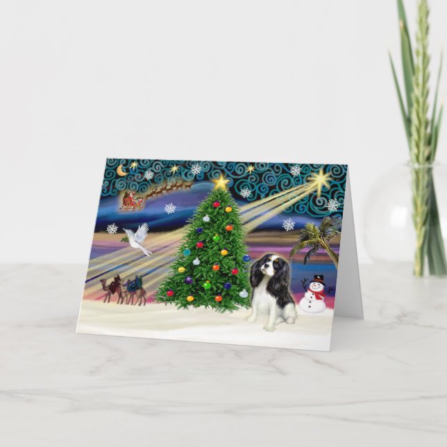 Cartão De Festividades Magia de Natal-Cavalier Tri5 (Frente)