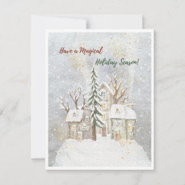 Cartão De Festividades Magia gira em aquarela