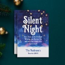 Mágica Noite Silenciosa Azul Natal Inverno Caprich