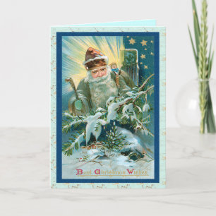 Cartão De Festividades Magical Santa Claus Christmas Card