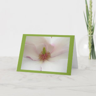 Cartão De Festividades Magnolia Flower Card White Blossom Card