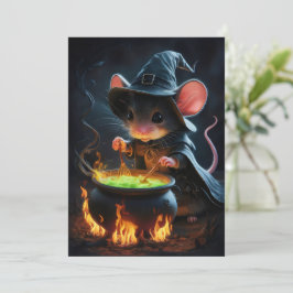 Cartão De Festividades Mago do rato.