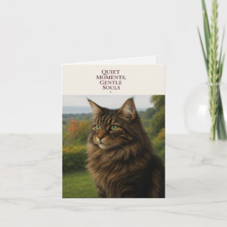 Cartão De Festividades Maine Coon Cat Sympathy Card | Quiet Moments