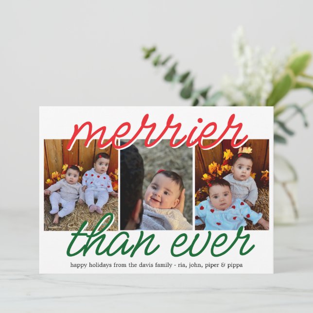 Cartão De Festividades Mais alegre (Em pé/Frente)