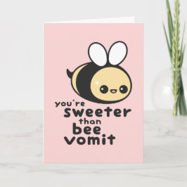 Cartão De Festividades Mais doce do que o abelha vomit