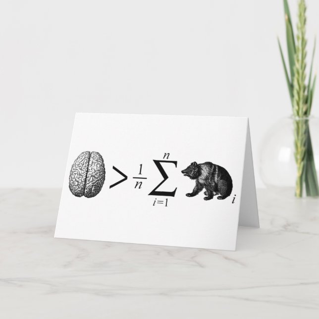 Cartão De Festividades Mais Inteligente Que O Urso Médio (Frente)