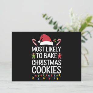 Cartão De Festividades Mais Propenso a Assar Biscoitos de Natal Humorísti