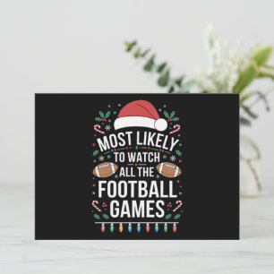 Cartão De Festividades Mais Propenso a Assistir a Todos os Jogos de Futeb