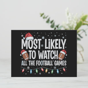 Cartão De Festividades Mais Propenso a Assistir a Todos os Jogos de Futeb