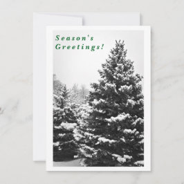Cartão De Festividades Majestic Winter in Black and White, Personalized